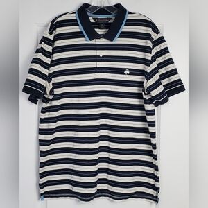 Brooks Brothers Mens Pima Cotton Striped Polo Shirt Preppy - Size XL - GUC